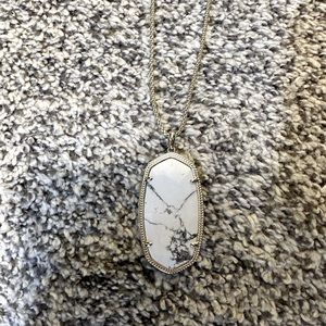 Kendra Scott Necklace Gold with Marbled Stone